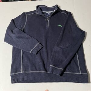 Tommy Bahama Dark Blue Zip-Up Sweater